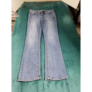 Aeropostale Jeans Size 0 Womens Blue Pants Stretch Mid Rise Chelsea Bootcut